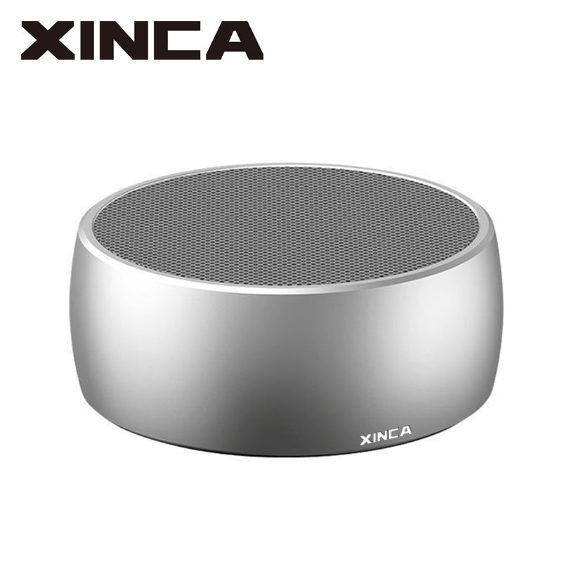 XINCA Portable Pocket Bluetooth Speaker Stereo Deep Bass Gun Metal Rechargeable (Silvery)