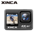 XINCA Dual Touch Screen 4K 60fps Action Waterproof Underwater Camera with EIS Stabilization, Remote Control