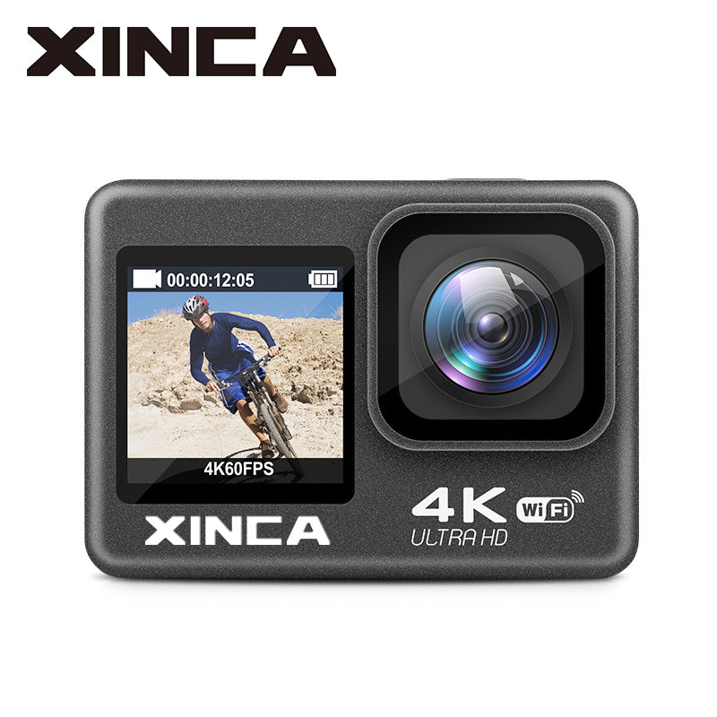 XINCA Dual Touch Screen 4K 60fps Action Waterproof Underwater Camera with EIS Stabilization, Remote Control