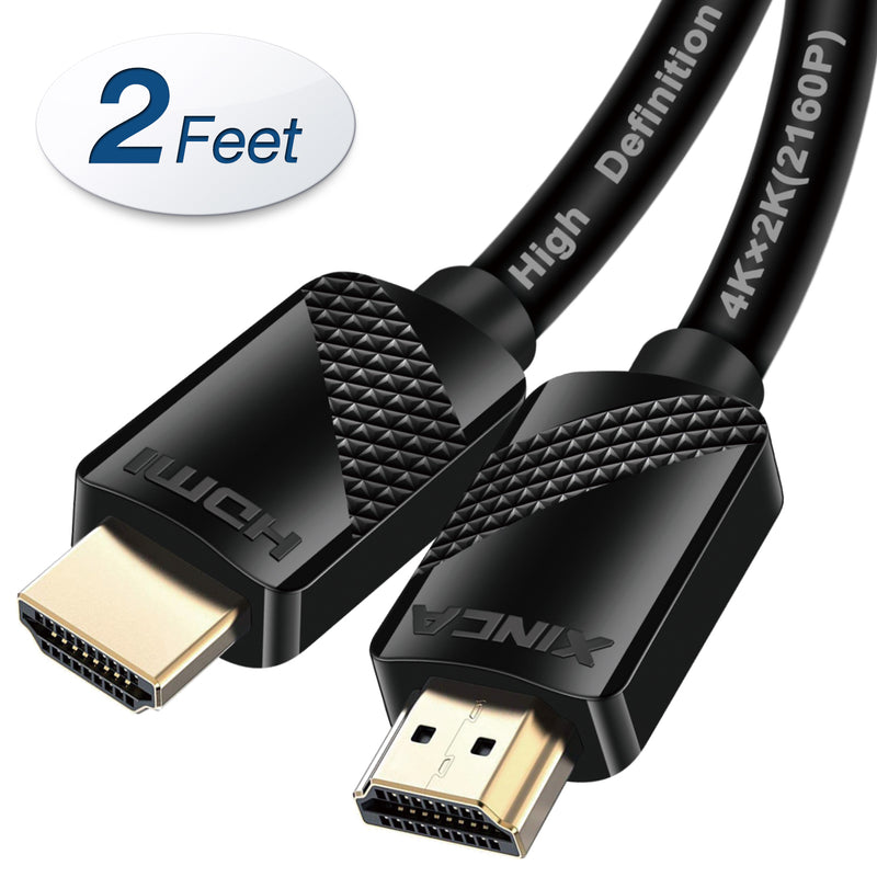 XINCA HDMI Cable 2.0 2Ft 4K@60Hz 18Gbps 4:4:4 28AWG