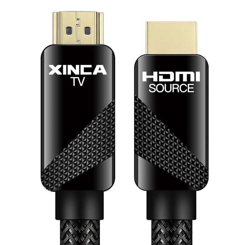 XINCA HDMI Cable 2.0 50Ft Nylon Braided 4K@60Hz HDR 18Gbps 24AWG