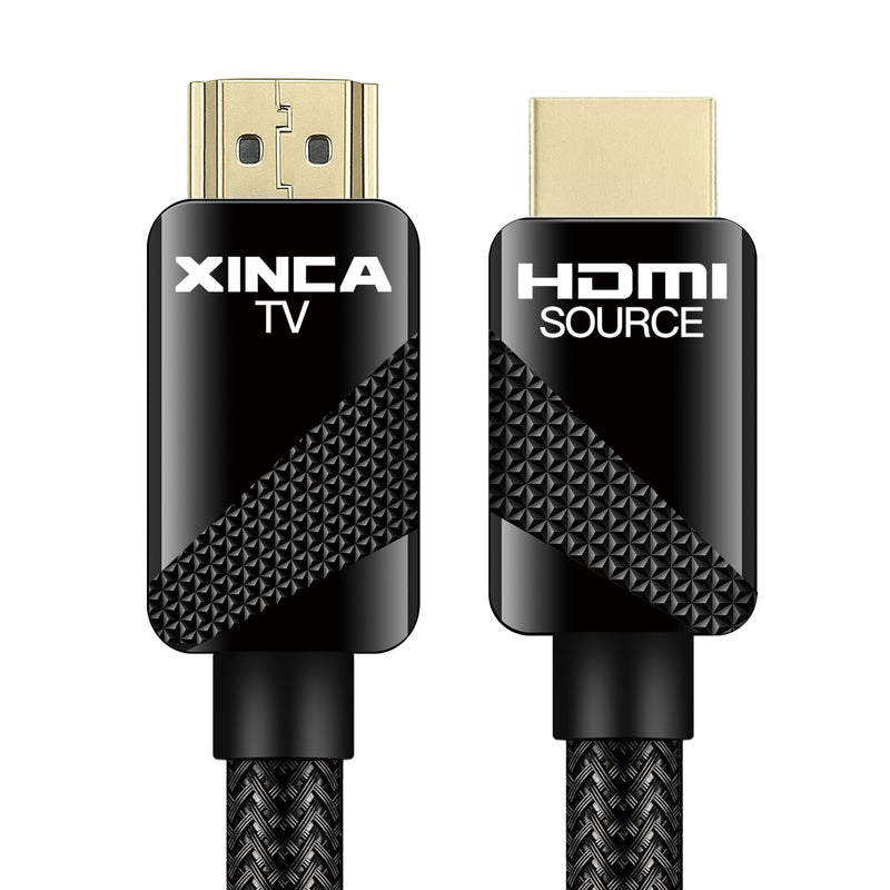 XINCA HDMI Cable 2.0 30Ft Nylon Braided 4K@60Hz HDR 18Gbps 28AWG