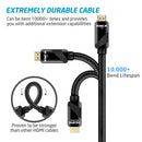 XINCA HDMI Cable 2.0 50Ft Nylon Braided 4K@60Hz HDR 18Gbps 24AWG