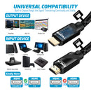 XINCA HDMI Cable 2.0 50Ft Nylon Braided 4K@60Hz HDR 18Gbps 24AWG