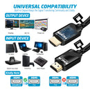 XINCA HDMI Cable 2.0 30Ft Nylon Braided 4K@60Hz HDR 18Gbps 28AWG